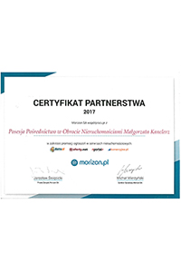certyfikat partnerstwa rok 2017